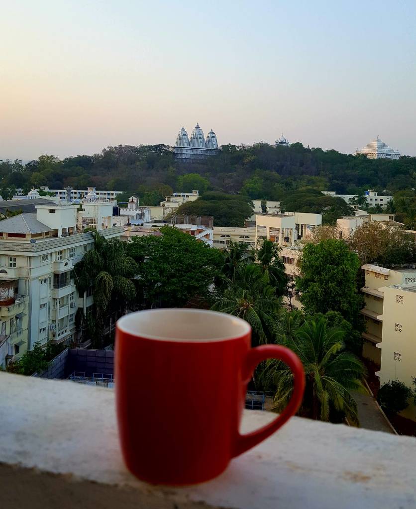 Evelyne Fallows, author of the Polar Bear and the Palm Tree, in an Indian ashram.